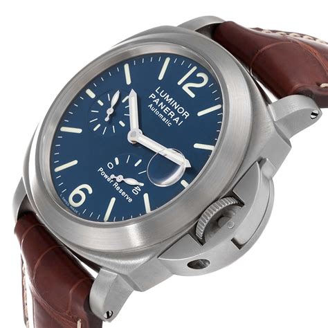 panerai titanium crown guard pam00093|Panerai PAM 93 Luminor Power Reserve Blue Dial Titanium .